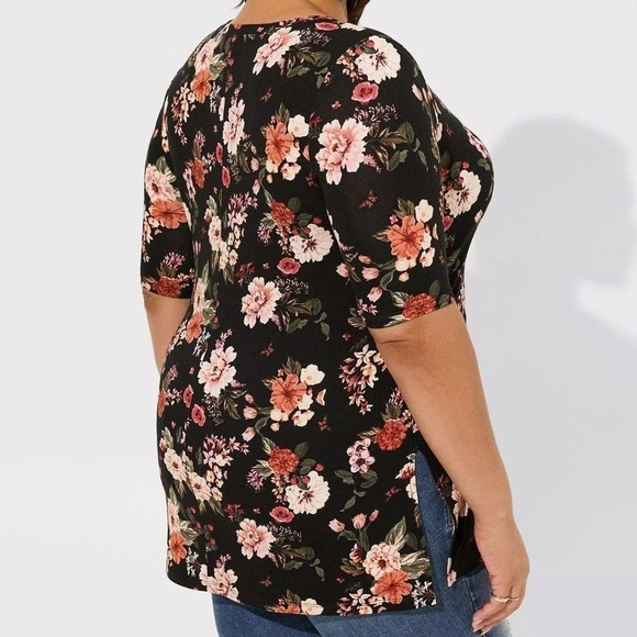 TORRID Women's Favorite V-Neck Super Soft Jersey Tunic Tee 2X NWT PLUS SIZE - Picture 3 of 6